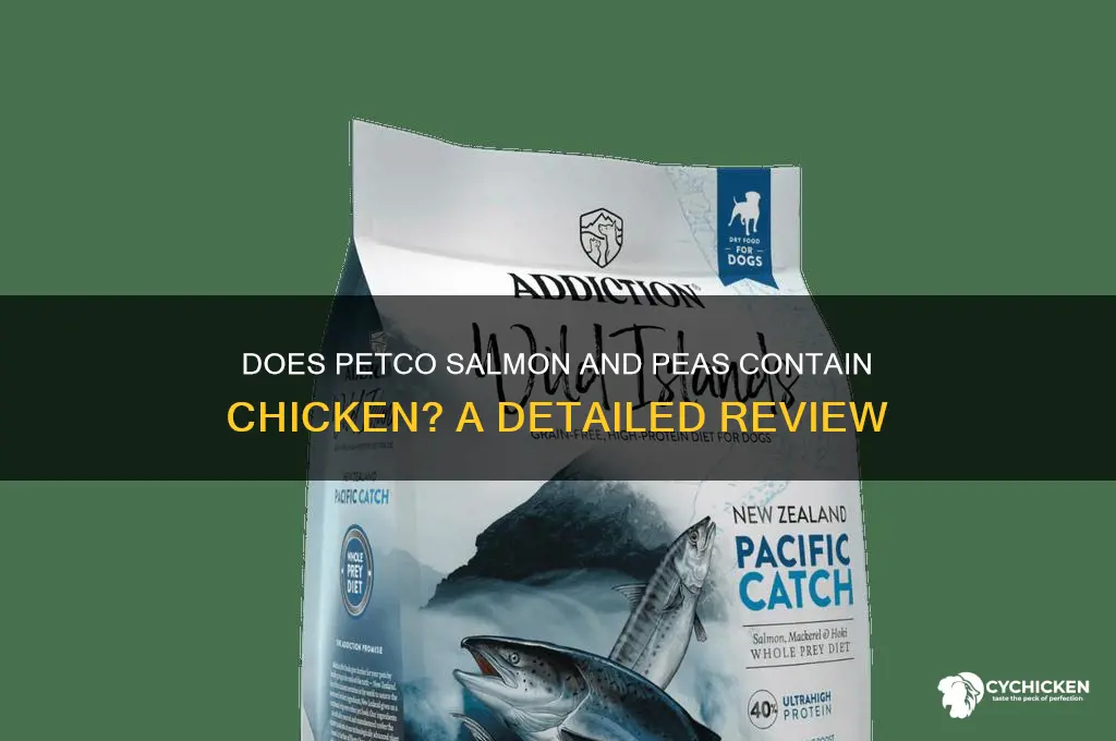does petco salmon and peas have chicken