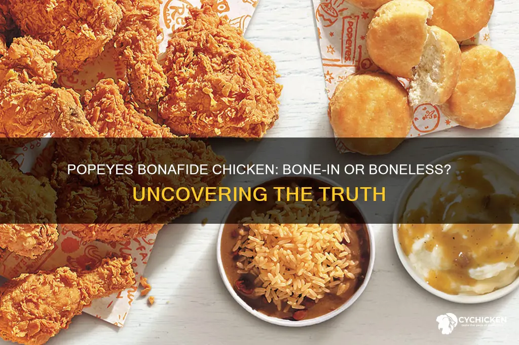 does popeyes bonafide chicken have the bones