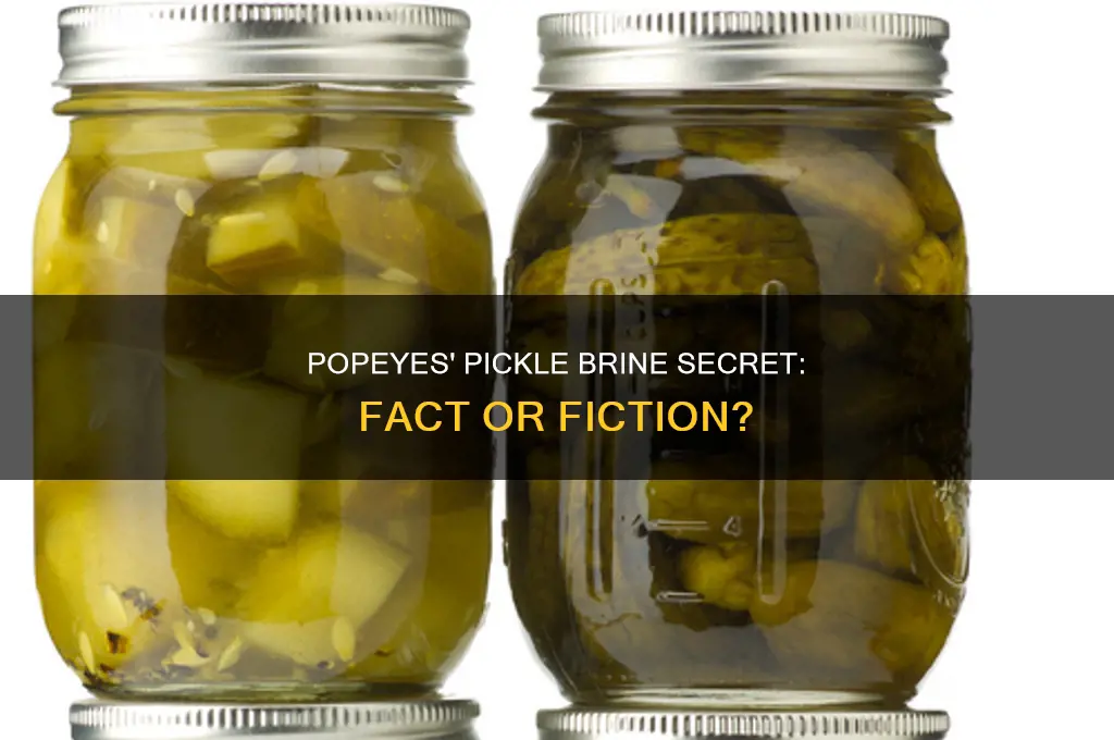 does popeyes brine their chicken in pickle juice