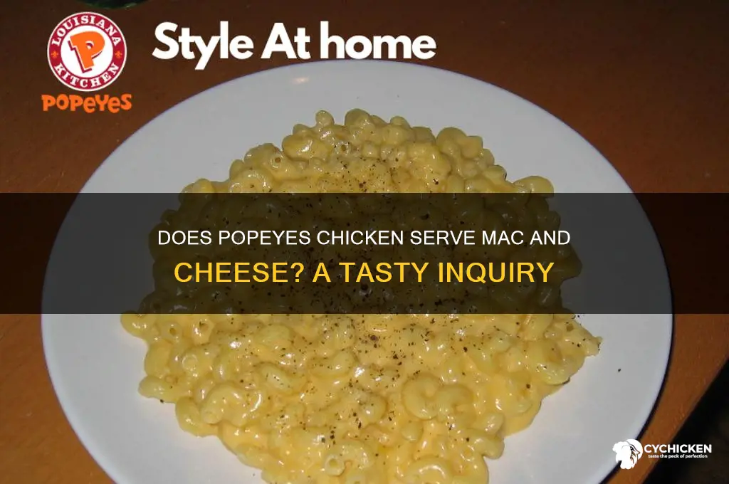 does popeyes chicken have mac and cheese