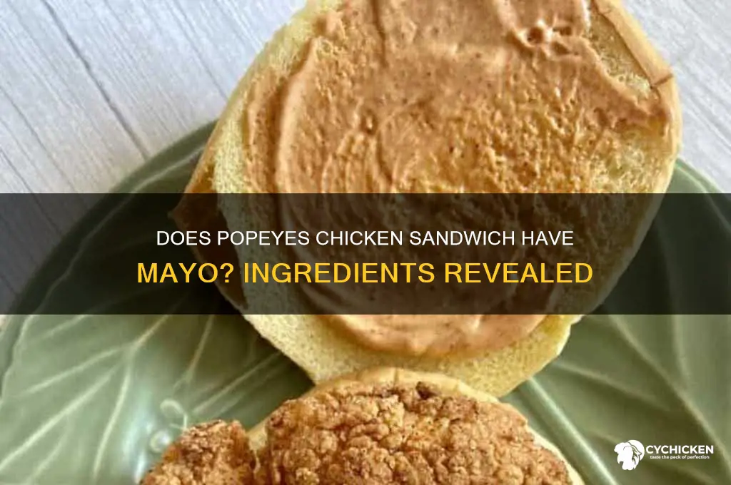 does popeyes chicken sandwich have mayo