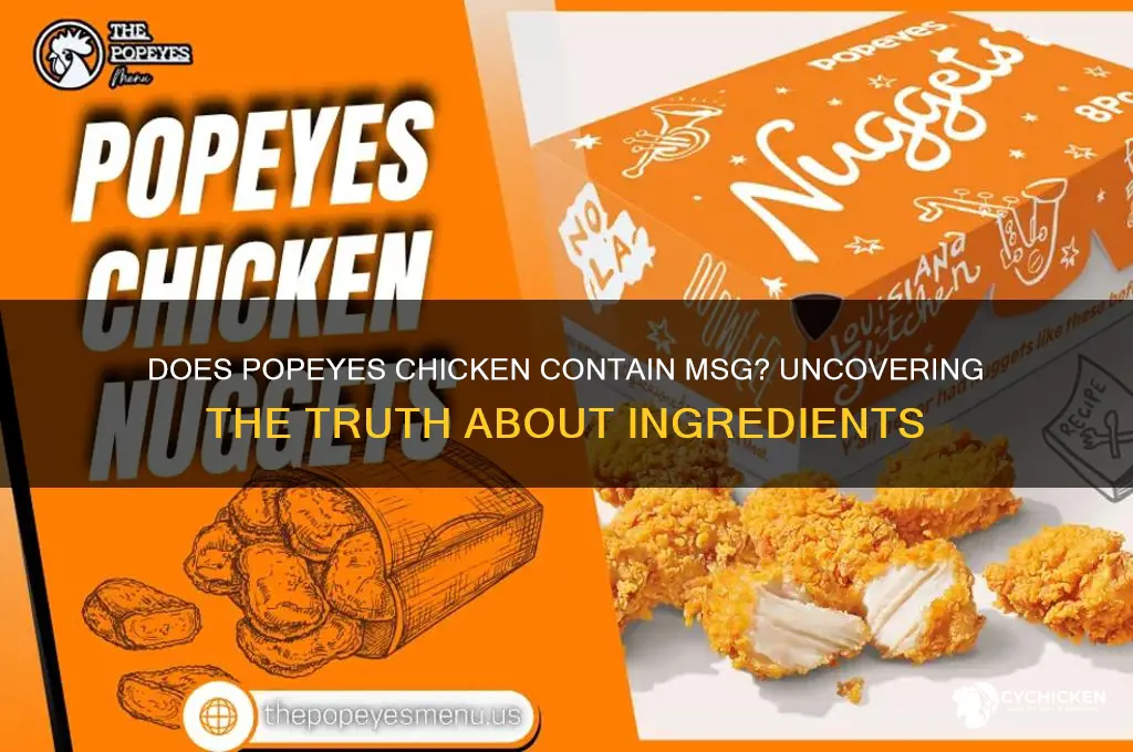 does popeyes have msg in their chicken