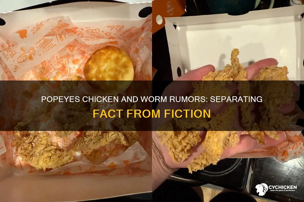does popeyes have worms in their chicken