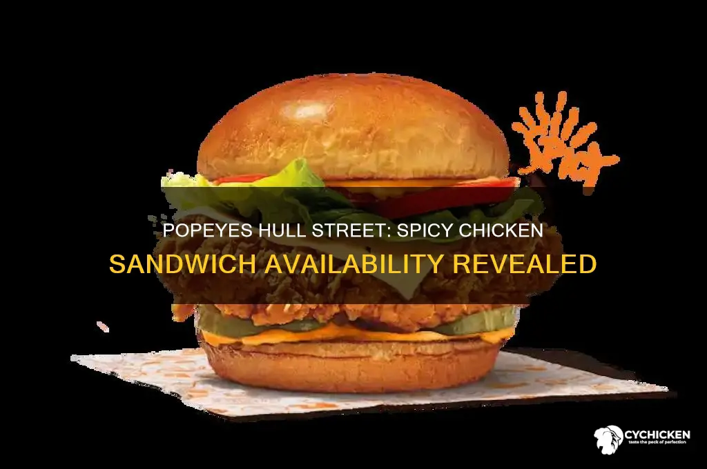 does popeyes on hull street have spicy chicken sandwiches