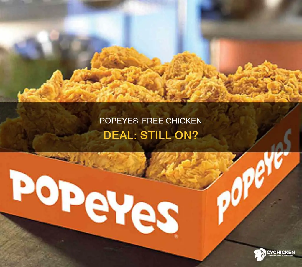does popeyes still do free chicken for receipt number