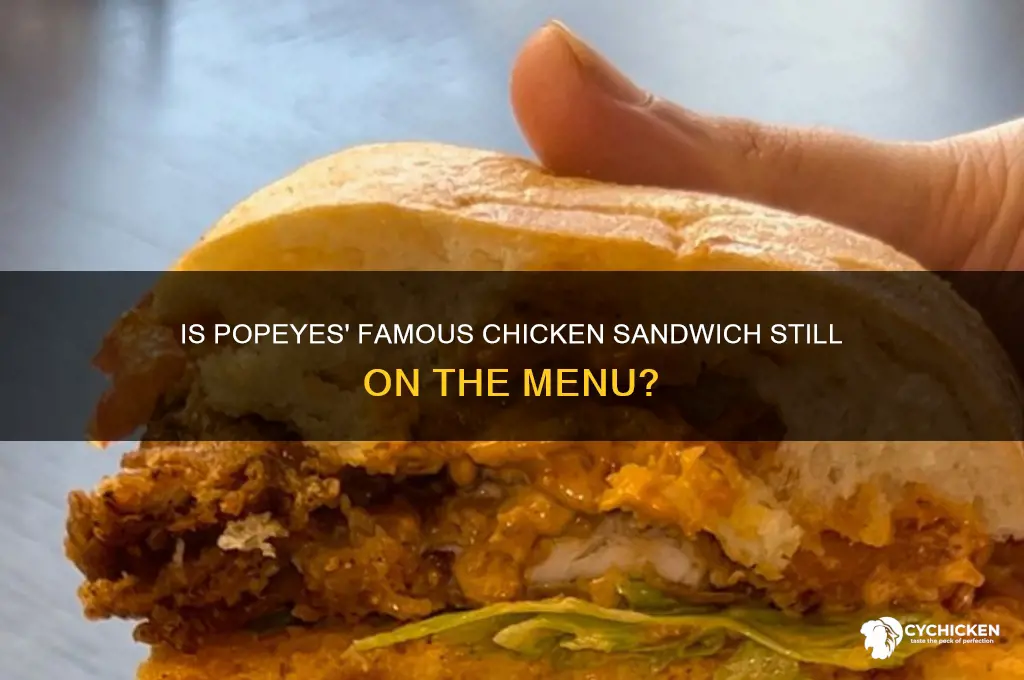 does popeyes still have the chicken sandwhich