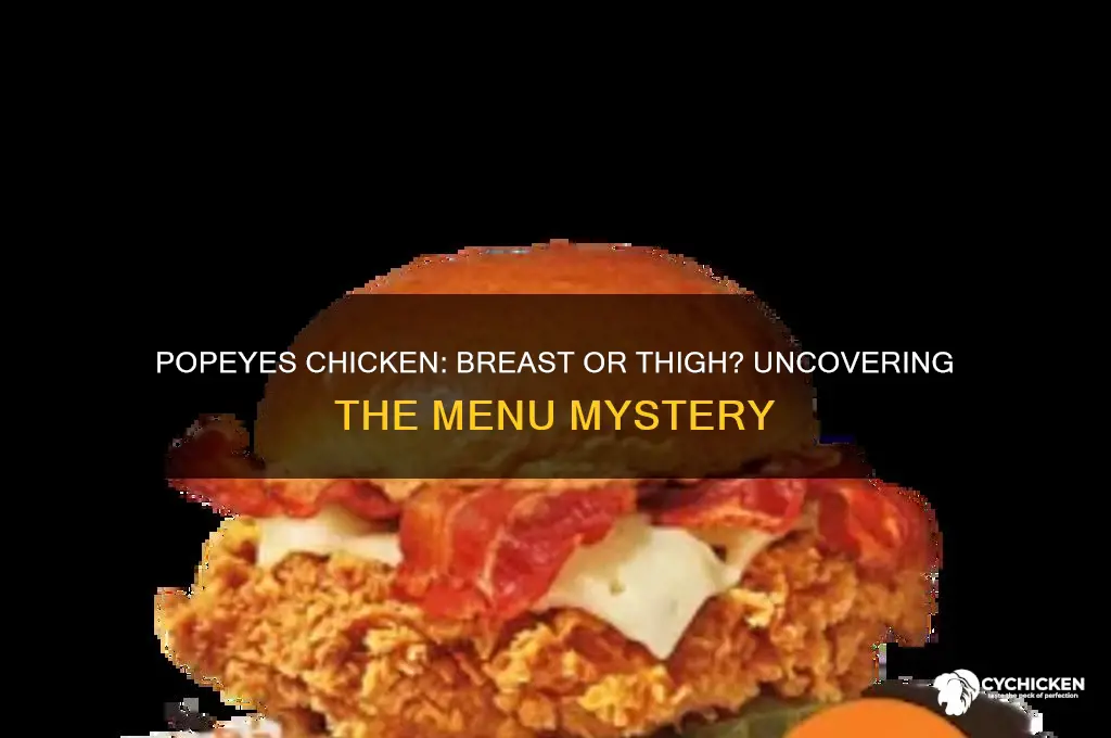 does popeyes use chicken breast or thigh