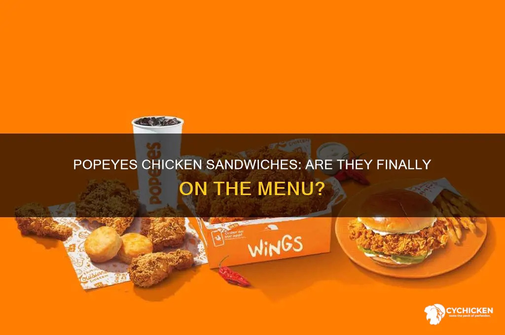 does popeys have chicken sandwiches yet