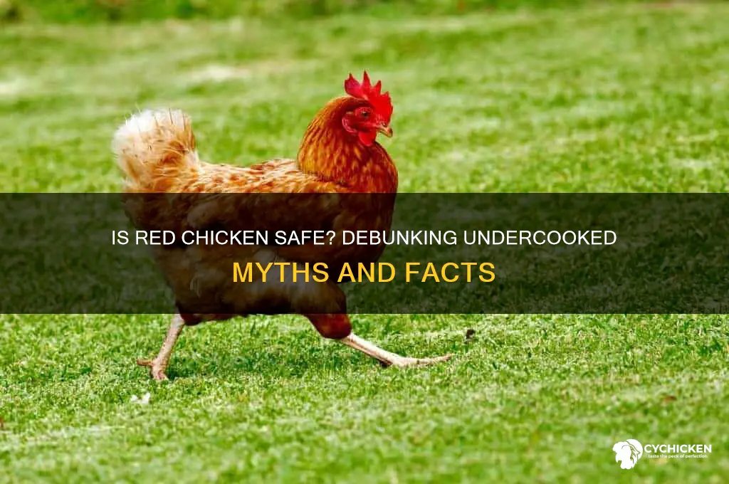 does red in chicken mean it