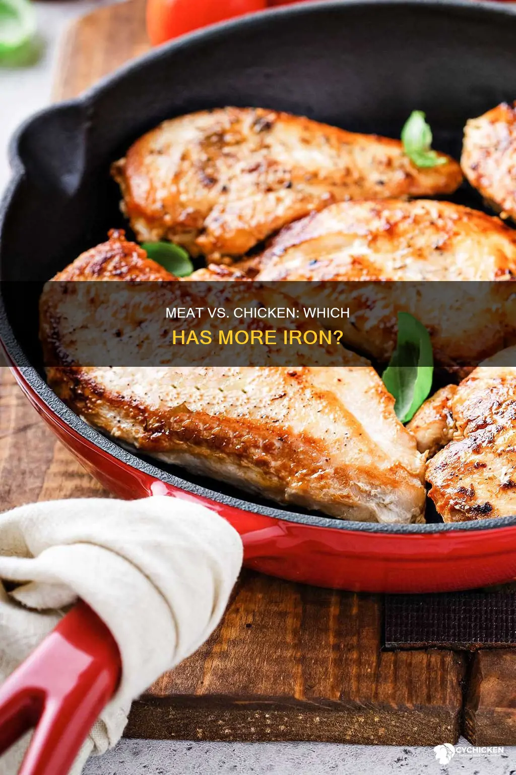 does red meat or chicken have more iron than