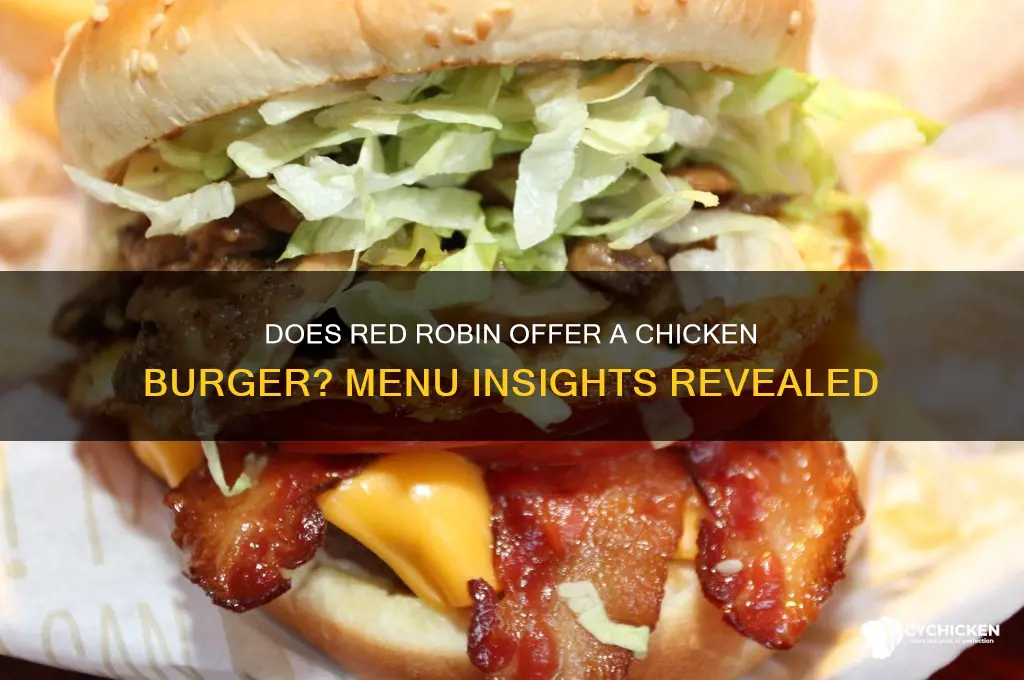 does red robin have a chicken burge