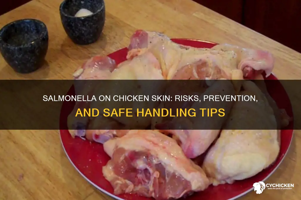 does salmonella affect the outside of chicken