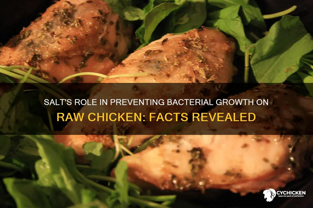does salt inhibit bacterial growth on raw chicken