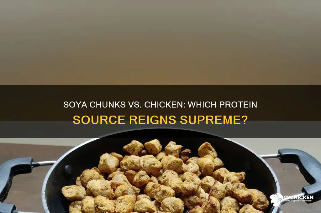 does soya chunks have more protein than chicken