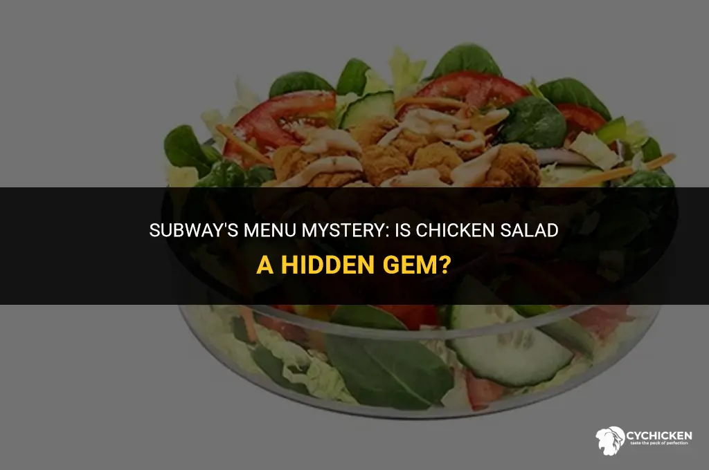 does subway sell chicken salad