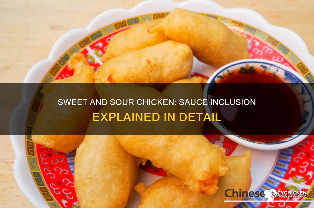 does sweet and sour chicken come with sauce on it