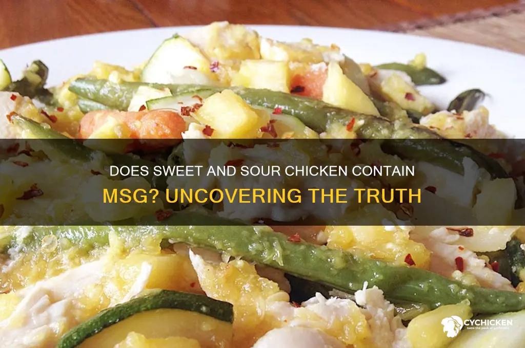 does sweet and sour chicken contain msg