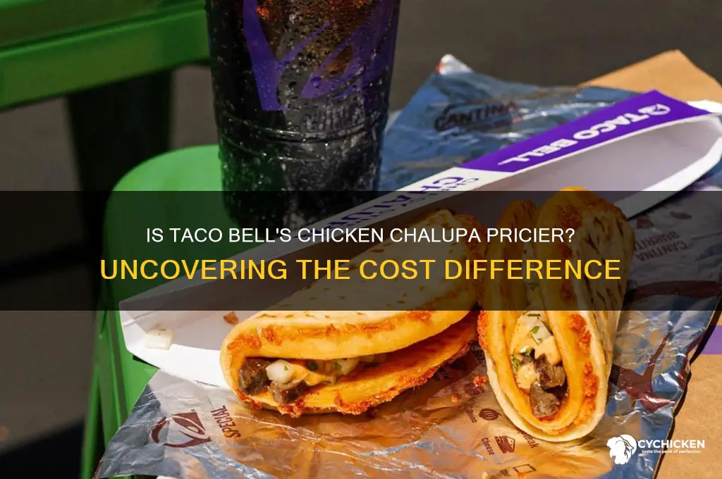 does taco bell charge more for chicken chalupa