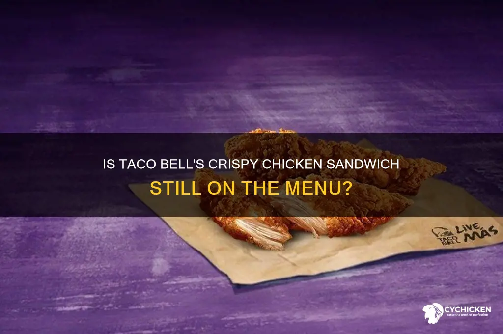 does taco bell still have crispy chicken sandwich