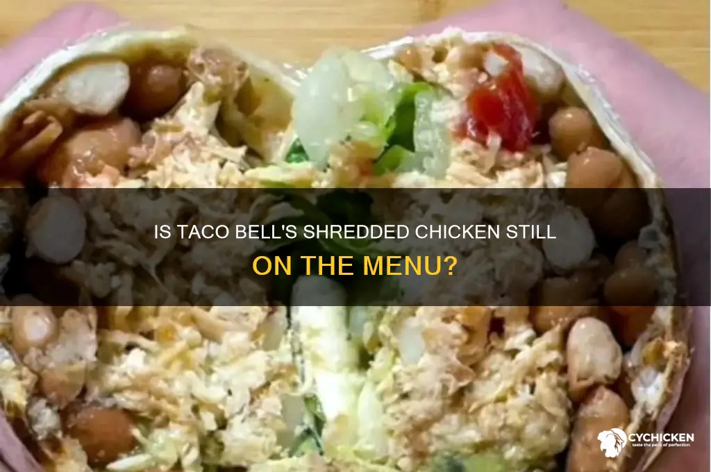 does taco bell still have shredded chicken