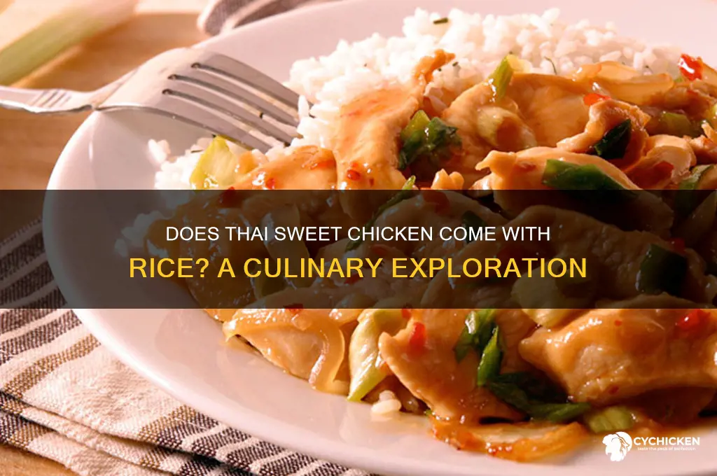 does thai sweet chicken comes with rice