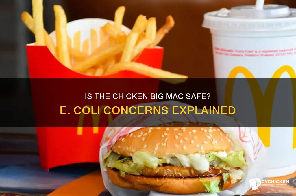 does the chicken big mac have ecoli