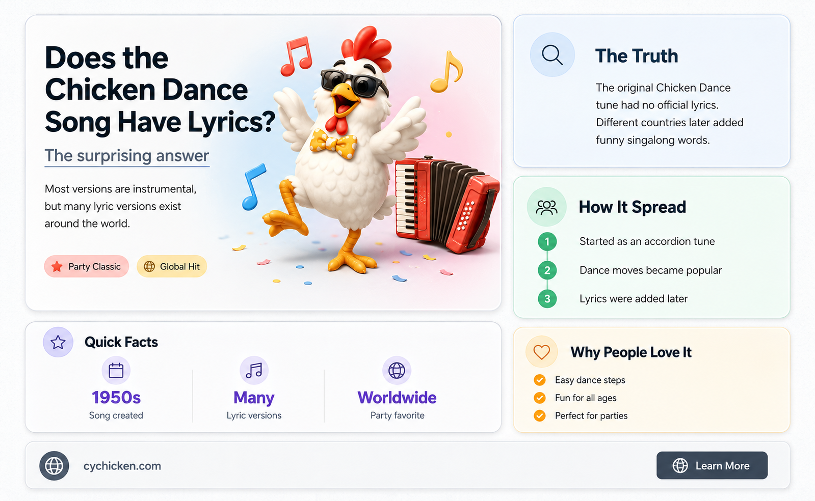 are there words to the chicken dance song