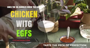 Why Does Oil Bubble When Coating Chicken with Eggs?