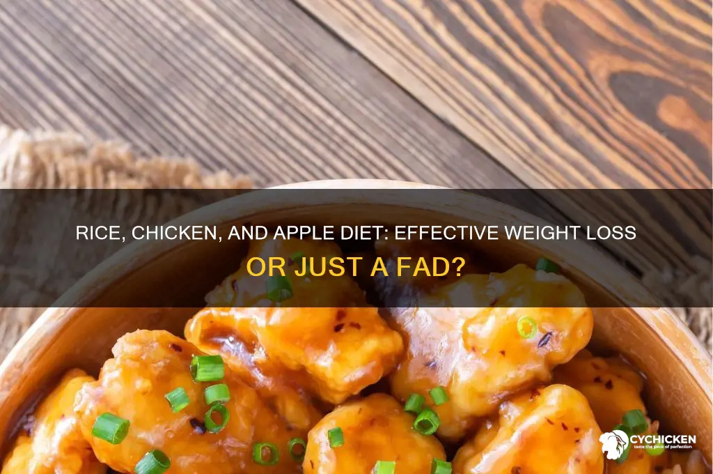 does the rice chicken apple diet work