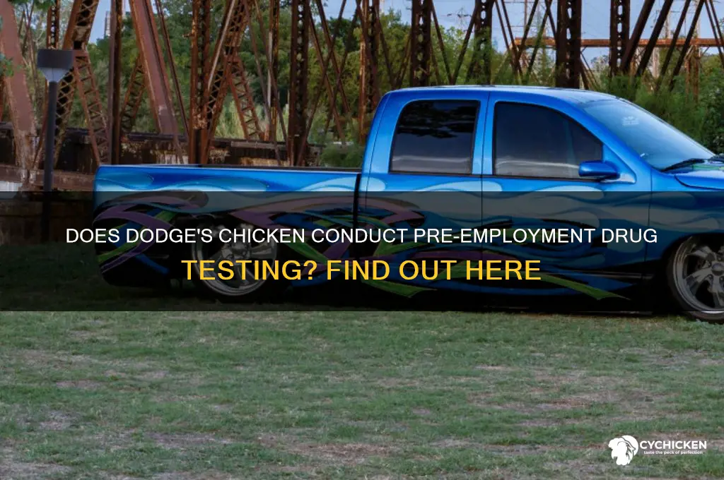does they drug test at dodges chicken