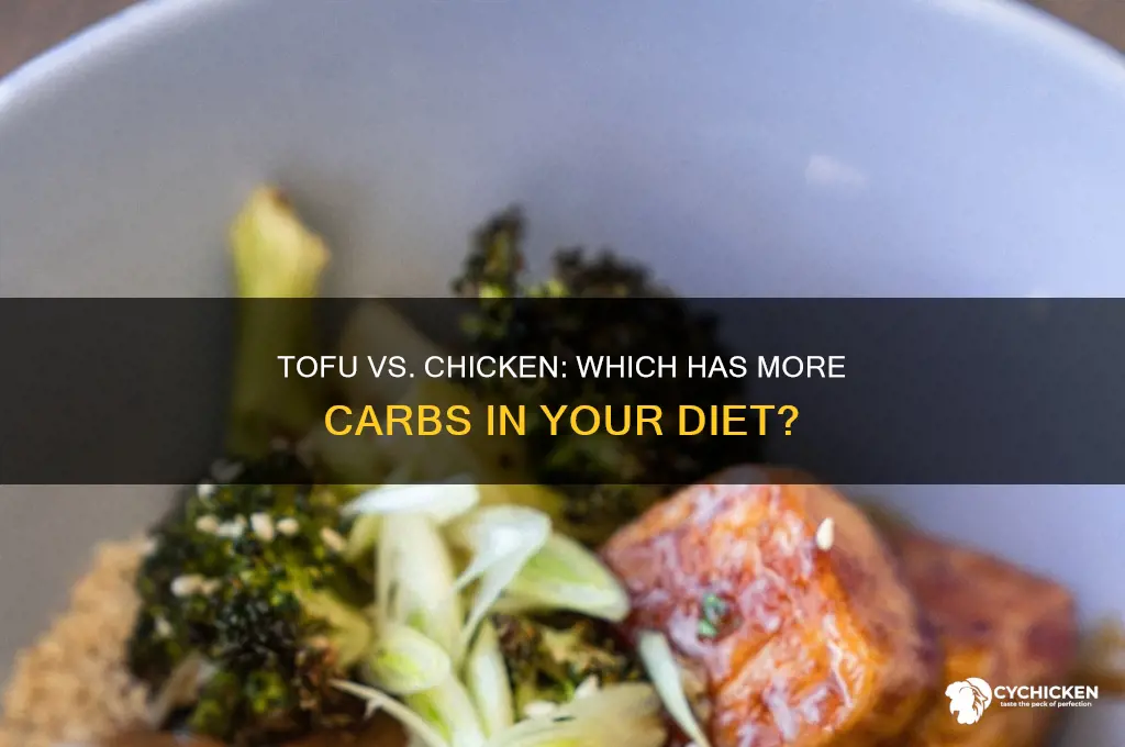 does tofu have more carbs than chicken