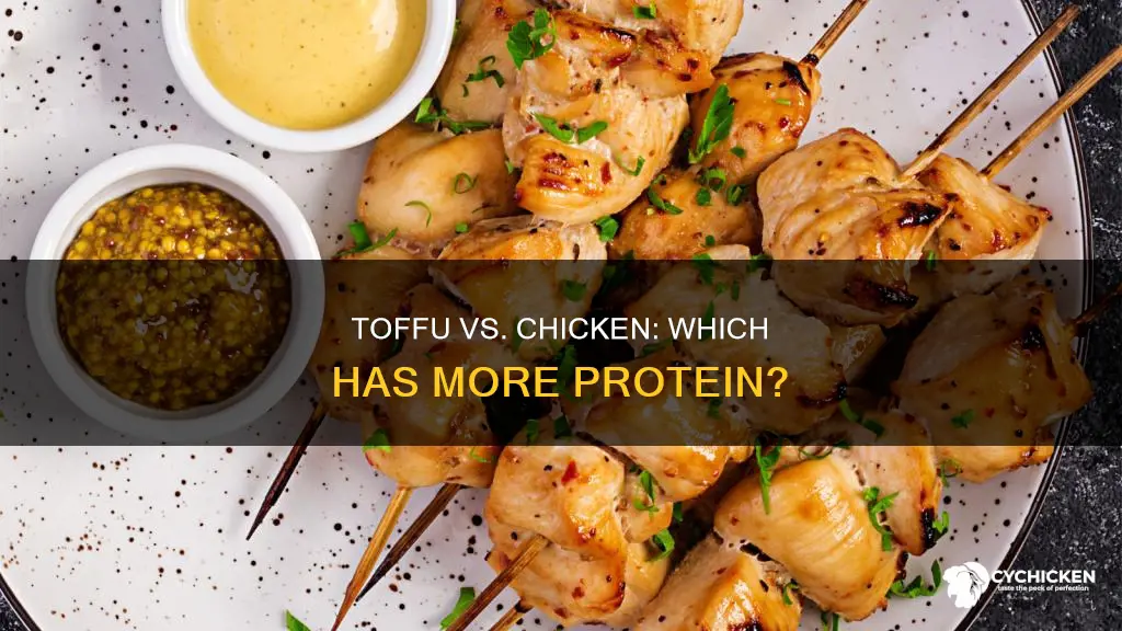 does tofu have the same amount of protein as chicken