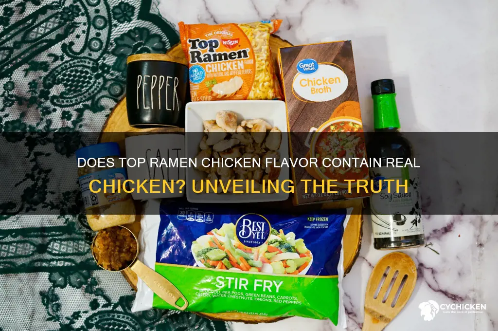 does top ramen chicken flavor actually have cxhicken