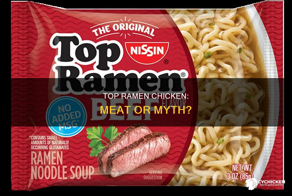 does top ramen chicken flavor have meat in it