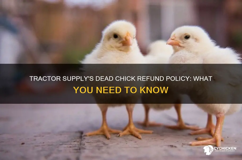 does tractor supply refund for dead chicks