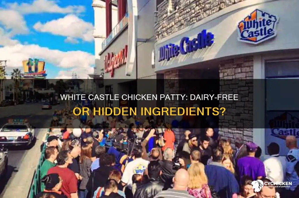 does white castle chicken patty contain dairy