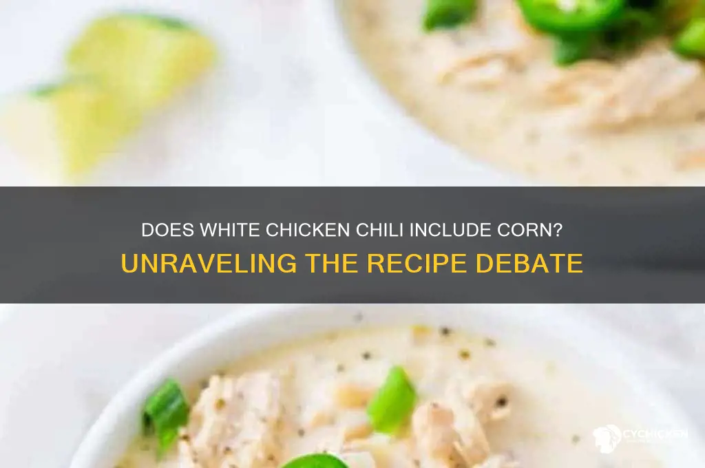 does white chicken chili have corn in it