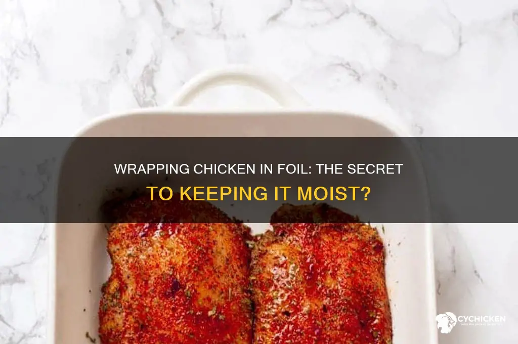 does wrapping chicken in foil keep it moist