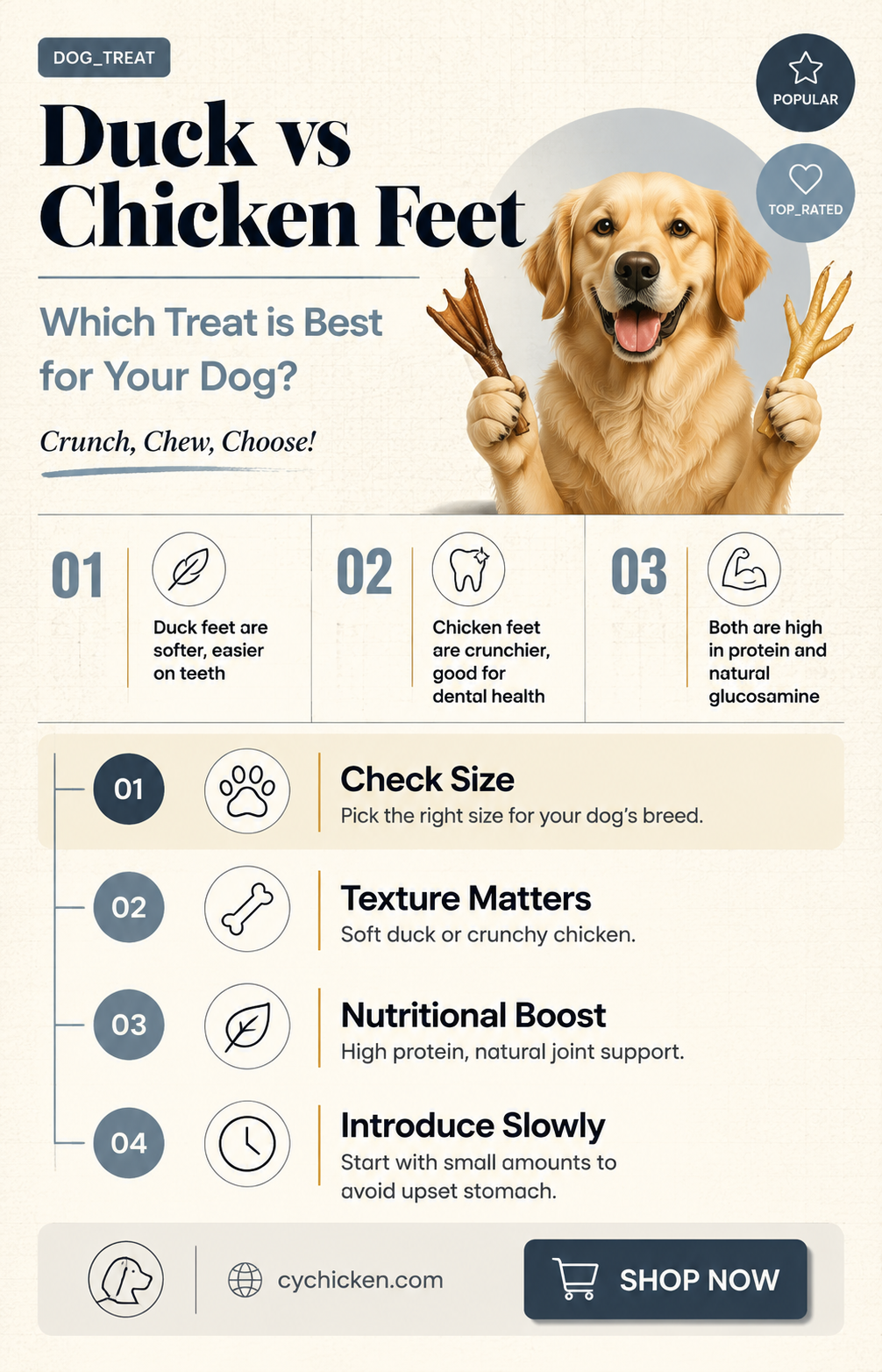 are duck feet or chicken feet better for dogs
