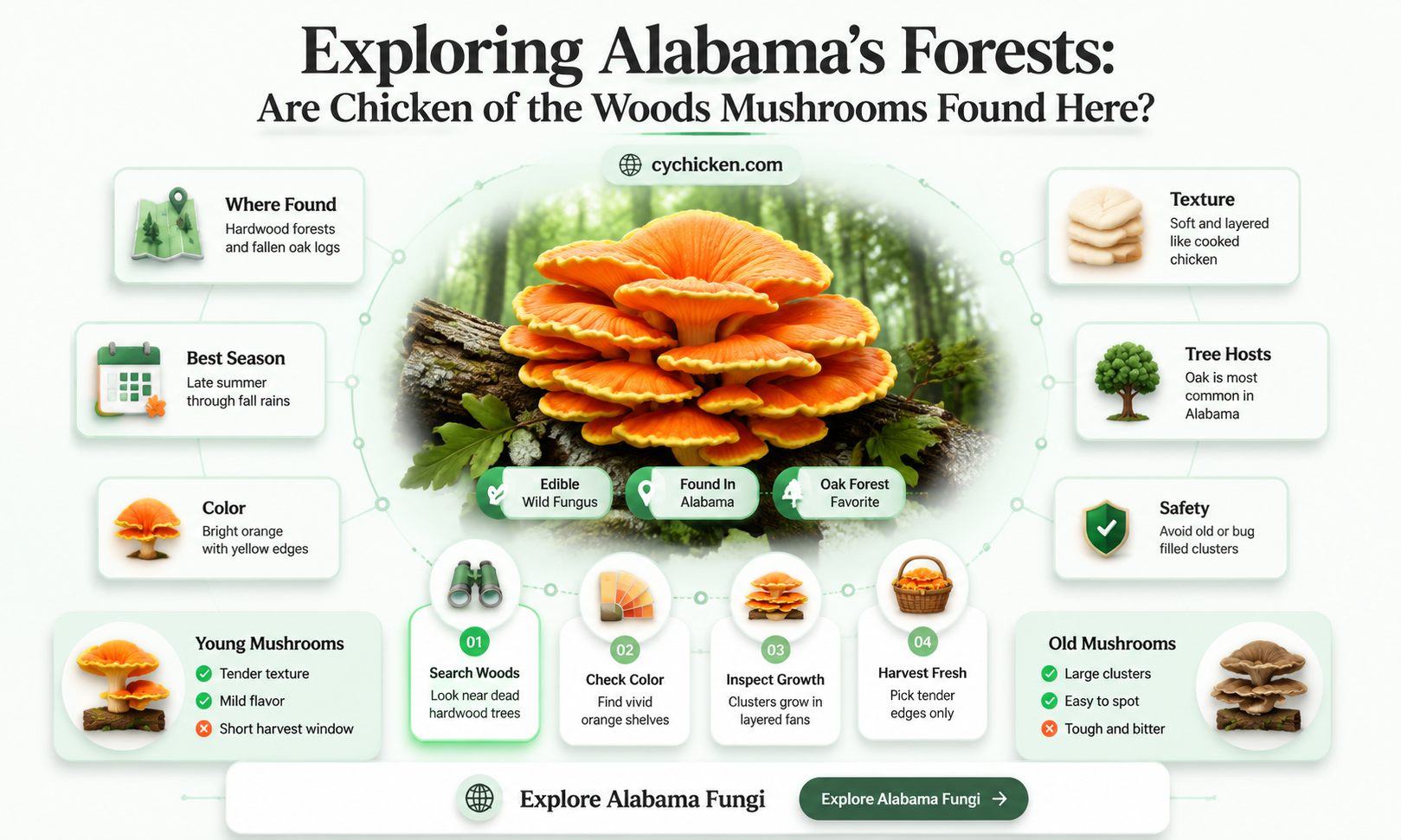 are there chicken of the woods in alabama