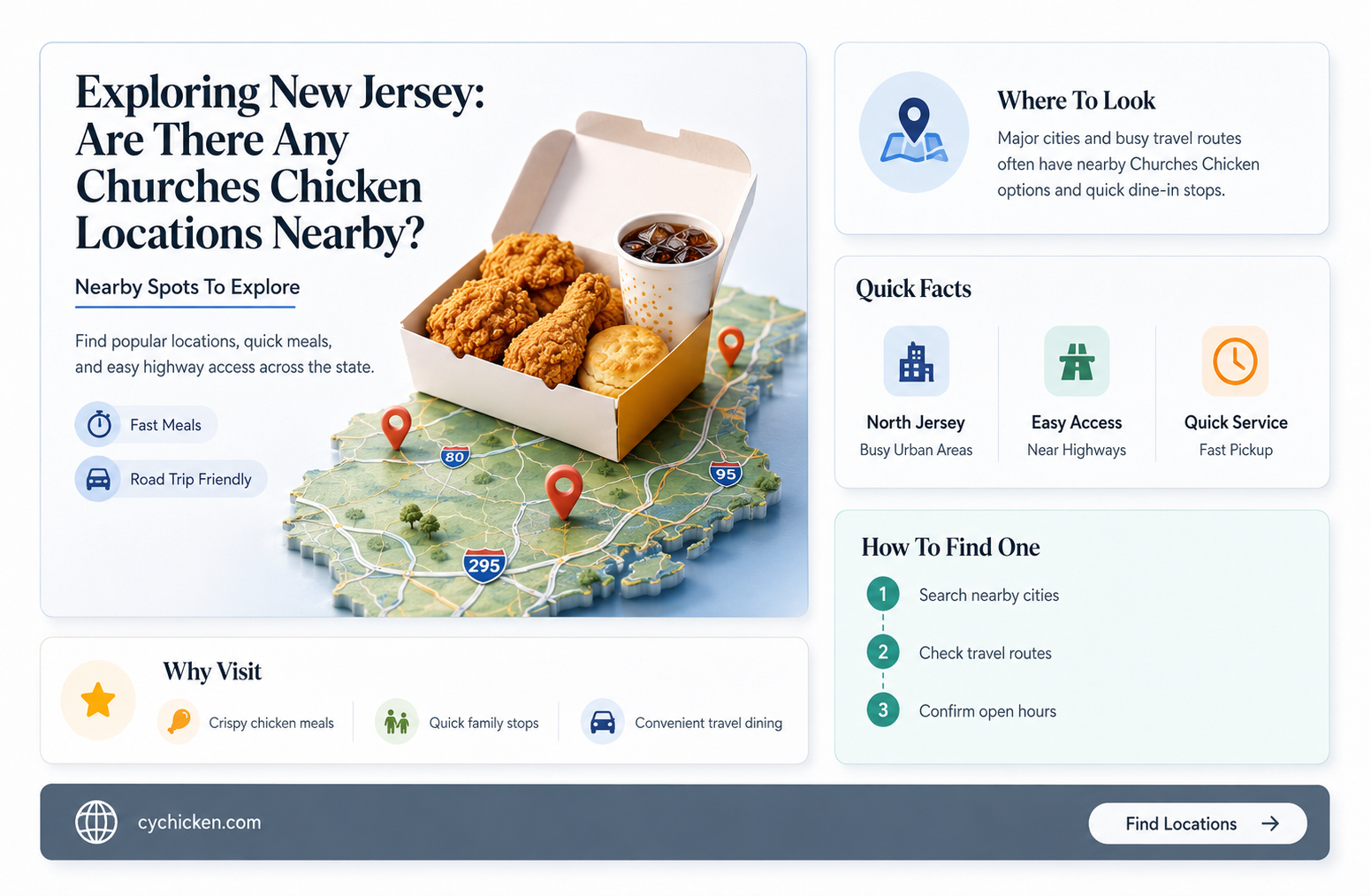 are there any churches chicken in new jersey