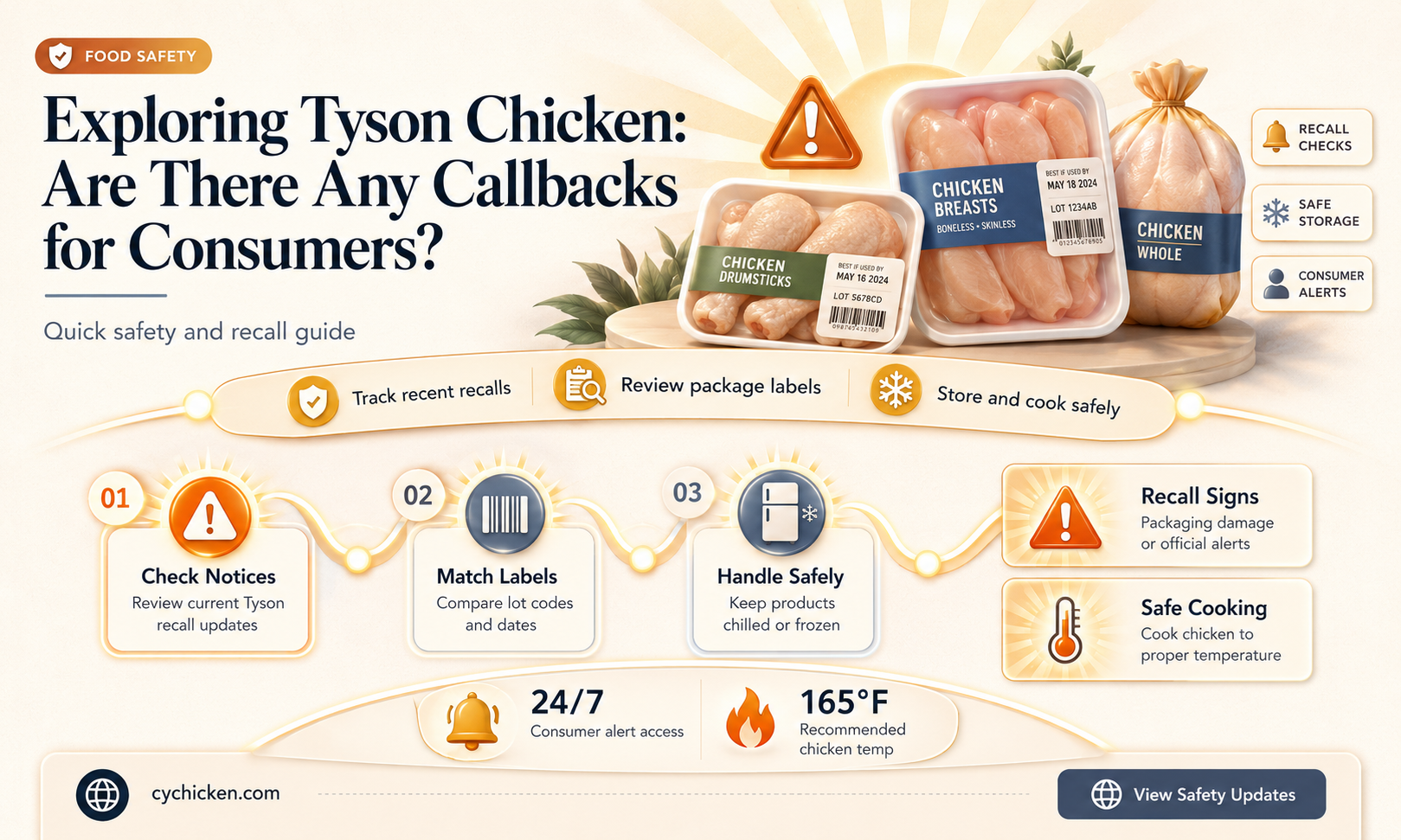 are there any callbacks for tyson chicken