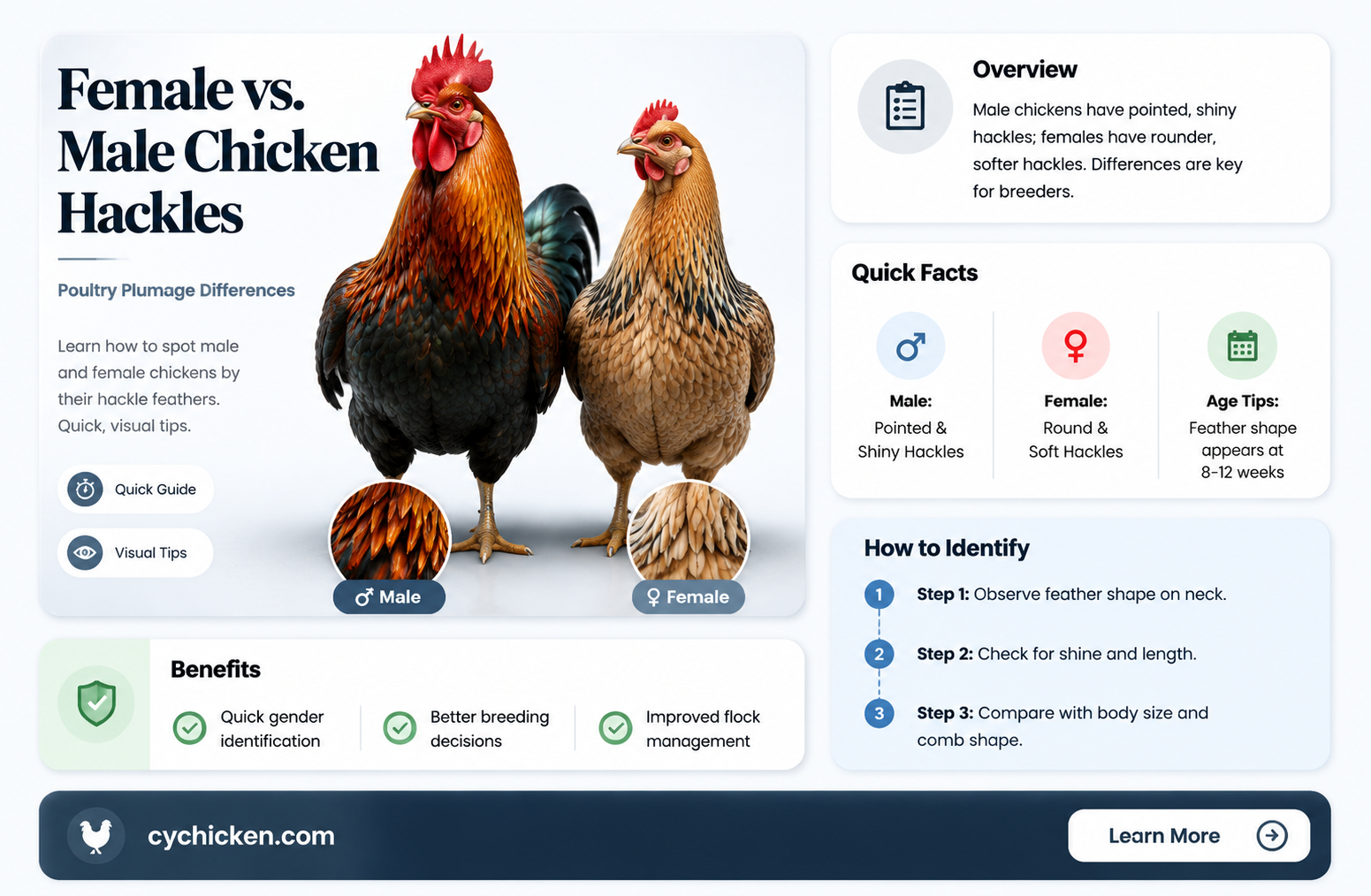 are female chicken hackles different than malels