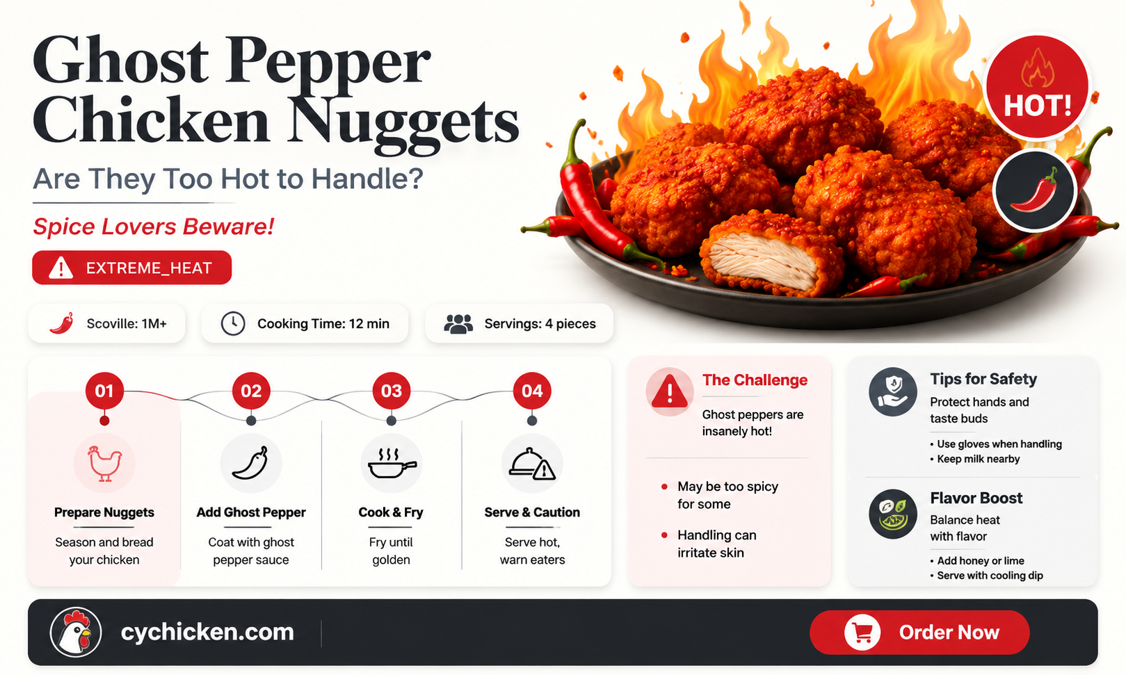 are ghost pepper chicken nuggets hot