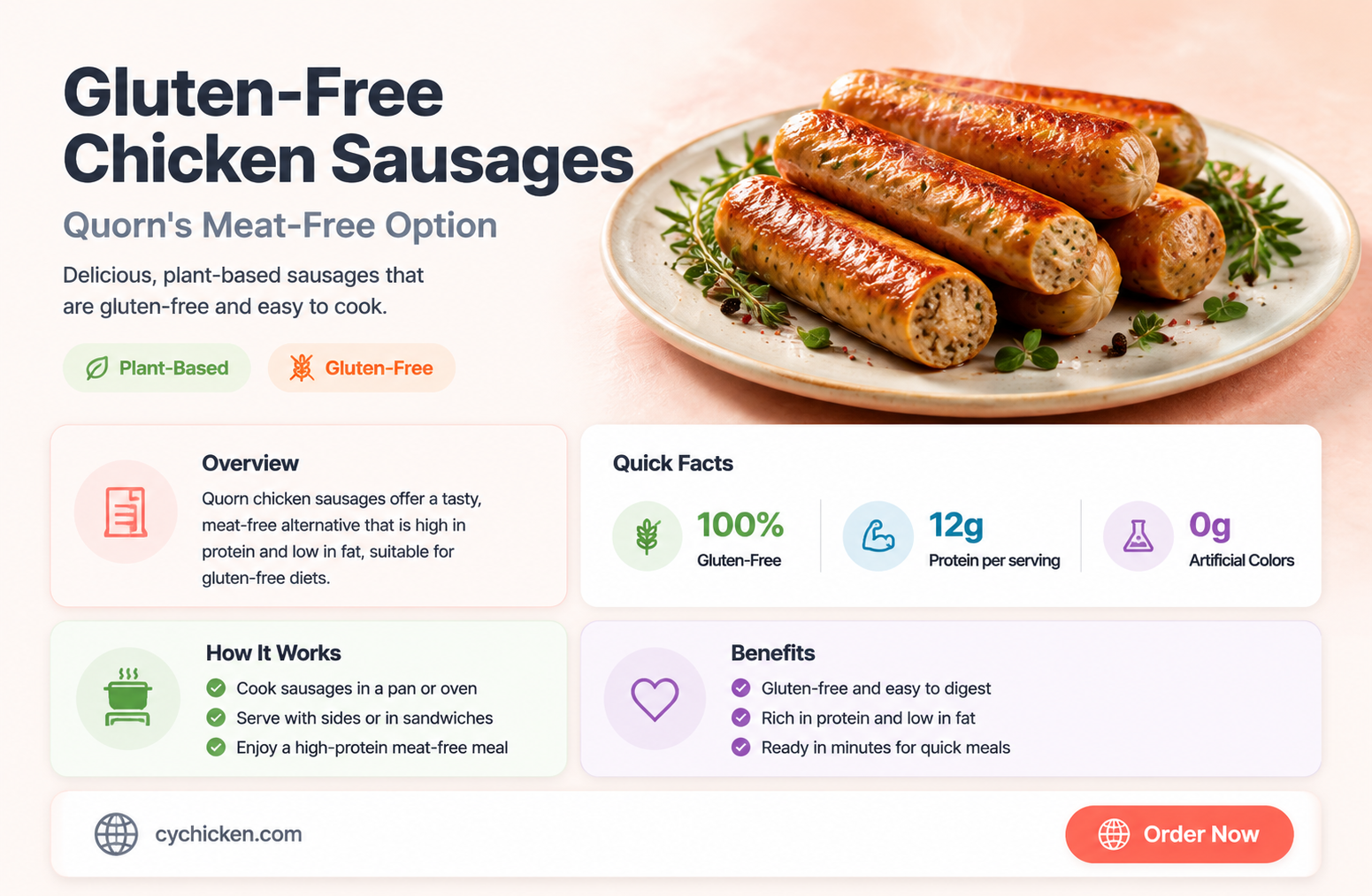 are quorn meat free chicken and apple sausages gluten free