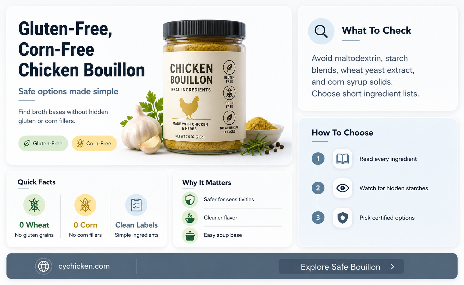 are there gluten and corn free chicken bouillon cubes