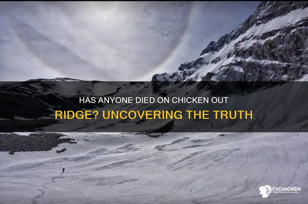 has anyone died on chicken out ridge