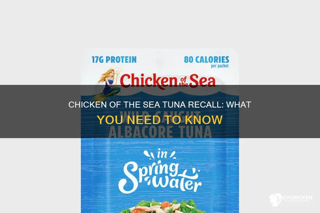 has chicken of the sea tuna been recalled