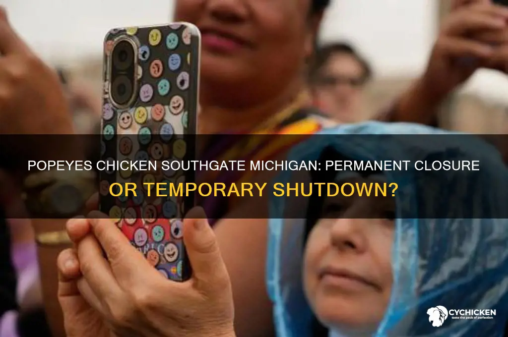 has popeyes chicken in southgate michigan closed permanently