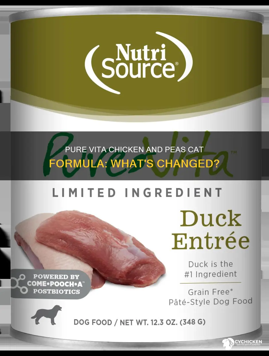 has pure vita changed chicken and peas cat formula